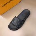 Louis Vuitton Waterfront Mules In Monogram Eclipse Canvas Louis Vuitton Waterfront Mules In Monogram Eclipse Canvas