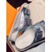 Louis Vuitton LV Trainer Mules In Silver Metallic Leather Louis Vuitton LV Trainer Mules In Silver Metallic Leather