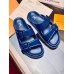 Louis Vuitton LV Trainer Mules In Blue Suede Leather Louis Vuitton LV Trainer Mules In Blue Suede Leather