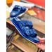 Louis Vuitton LV Trainer Mules In Blue Suede Leather Louis Vuitton LV Trainer Mules In Blue Suede Leather