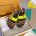 Louis Vuitton LV Trainer Mules In Brown Suede Leather Louis Vuitton LV Trainer Mules In Brown Suede Leather
