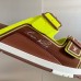 Louis Vuitton LV Trainer Mules In Brown Suede Leather Louis Vuitton LV Trainer Mules In Brown Suede Leather