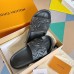 Louis Vuitton Waterfront Mules In Black Monogram Rubber Louis Vuitton Waterfront Mules In Black Monogram Rubber