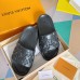 Louis Vuitton Waterfront Mules In Black Monogram Rubber Louis Vuitton Waterfront Mules In Black Monogram Rubber