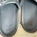 Louis Vuitton Waterfront Mules In Black Monogram Rubber Louis Vuitton Waterfront Mules In Black Monogram Rubber