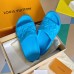 Louis Vuitton Waterfront Mules In Blue Monogram Rubber Louis Vuitton Waterfront Mules In Blue Monogram Rubber