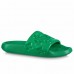 Louis Vuitton Waterfront Mules In Green Monogram Rubber Louis Vuitton Waterfront Mules In Green Monogram Rubber
