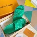Louis Vuitton Waterfront Mules In Green Monogram Rubber Louis Vuitton Waterfront Mules In Green Monogram Rubber