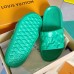 Louis Vuitton Waterfront Mules In Green Monogram Rubber Louis Vuitton Waterfront Mules In Green Monogram Rubber
