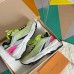 Louis Vuitton Women's Run 55 Sneakers In Yellow Materials Louis Vuitton Women's Run 55 Sneakers In Yellow Materials