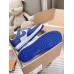 Louis Vuitton And Nike Air Force 1 Sneakers In Blue/White Louis Vuitton And Nike Air Force 1 Sneakers In Blue/White
