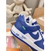 Louis Vuitton And Nike Air Force 1 Sneakers In Blue/White Louis Vuitton And Nike Air Force 1 Sneakers In Blue/White