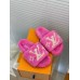 Louis Vuitton Paseo Flat Comfort Mules In Pink Shearling Louis Vuitton Paseo Flat Comfort Mules In Pink Shearling