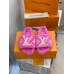 Louis Vuitton Paseo Flat Comfort Mules In Pink Shearling Louis Vuitton Paseo Flat Comfort Mules In Pink Shearling