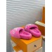 Louis Vuitton Paseo Flat Comfort Mules In Pink Shearling Louis Vuitton Paseo Flat Comfort Mules In Pink Shearling