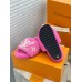 Louis Vuitton Paseo Flat Comfort Mules In Pink Shearling Louis Vuitton Paseo Flat Comfort Mules In Pink Shearling