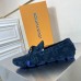 Louis Vuitton LV Driver Moccasin In Blue Monogram Suede Leather Louis Vuitton LV Driver Moccasin In Blue Monogram Suede Leather