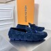 Louis Vuitton LV Driver Moccasin In Blue Monogram Suede Leather Louis Vuitton LV Driver Moccasin In Blue Monogram Suede Leather