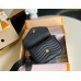 Louis Vuitton New Wave Multi-Pochette Bag In Black Leather M56461 Louis Vuitton New Wave Multi-Pochette Bag In Black Leather M56461