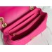 Louis Vuitton LV New Wave Chain MM Bag In Rose Red Leather M58553 Louis Vuitton LV New Wave Chain MM Bag In Rose Red Leather M58553