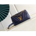Louis Vuitton LV New Wave Chain MM Bag In Navy Blue Leather M20615 Louis Vuitton LV New Wave Chain MM Bag In Navy Blue Leather M20615