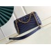 Louis Vuitton LV New Wave Chain MM Bag In Navy Blue Leather M20615 Louis Vuitton LV New Wave Chain MM Bag In Navy Blue Leather M20615