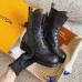Louis Vuitton Metropolis Flat Ranger Boots In Black Leather Louis Vuitton Metropolis Flat Ranger Boots In Black Leather
