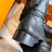 Louis Vuitton Metropolis Flat Ranger Boots In Black Leather Louis Vuitton Metropolis Flat Ranger Boots In Black Leather