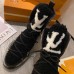 Louis Vuitton Beaubourg Ankle Boots in Black Leather with Shearling
