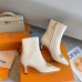 Louis Vuitton Rotary Ankle Boots In White Calfskin Louis Vuitton Rotary Ankle Boots In White Calfskin