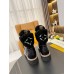 Louis Vuitton Black Territory Flat Ranger Boots with Shearling Louis Vuitton Black Territory Flat Ranger Boots with Shearling