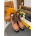 Louis Vuitton Brown Territory Flat Ranger Boots with Shearling Louis Vuitton Brown Territory Flat Ranger Boots with Shearling