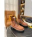 Louis Vuitton Brown Territory Flat Ranger Boots with Shearling Louis Vuitton Brown Territory Flat Ranger Boots with Shearling