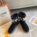 Louis Vuitton Snowdrop Flat Ankle Boots In Black Suede with Shearling