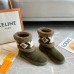 Louis Vuitton Snowdrop Flat Ankle Boots In Khaki Suede with Shearling Louis Vuitton Snowdrop Flat Ankle Boots In Khaki Suede with Shearling