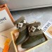 Louis Vuitton Snowdrop Flat Ankle Boots In Khaki Suede with Shearling Louis Vuitton Snowdrop Flat Ankle Boots In Khaki Suede with Shearling