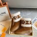 Louis Vuitton Snowdrop Flat Ankle Boots In Brown Suede with Shearling