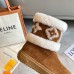 Louis Vuitton Snowdrop Flat Ankle Boots In Brown Suede with Shearling