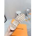 Louis Vuitton Territory Flat Ranger Boots In Cream Leather with Wool Louis Vuitton Territory Flat Ranger Boots In Cream Leather with Wool