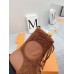 Louis Vuitton Territory Flat Ranger Boots In Brown Leather with Wool Louis Vuitton Territory Flat Ranger Boots In Brown Leather with Wool
