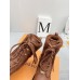 Louis Vuitton Territory Flat Ranger Boots In Brown Leather with Wool Louis Vuitton Territory Flat Ranger Boots In Brown Leather with Wool
