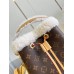 Louis Vuitton NeoNoe BB Bag In Monogram Canvas with Shearling M46319 Louis Vuitton NeoNoe BB Bag In Monogram Canvas with Shearling M46319
