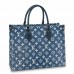 Louis Vuitton Onthego MM Bag In Monogram Denim M59608 Louis Vuitton Onthego MM Bag In Monogram Denim M59608