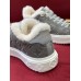 Louis Vuitton Time Out Sneakers in Grey Suede with Shearling Louis Vuitton Time Out Sneakers in Grey Suede with Shearling