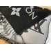 Louis Vuitton LV Essential Scarf In Black Wool M77853 Louis Vuitton LV Essential Scarf In Black Wool M77853