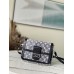 Louis Vuitton Dauphine MM Bag In Grey Monogram Denim M21458 Louis Vuitton Dauphine MM Bag In Grey Monogram Denim M21458