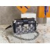 Louis Vuitton Petite Malle Bag In Grey Monogram Denim M21462 Louis Vuitton Petite Malle Bag In Grey Monogram Denim M21462