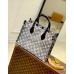 Louis Vuitton OnTheGo MM Bag In Grey Monogram Denim M46448 Louis Vuitton OnTheGo MM Bag In Grey Monogram Denim M46448