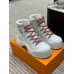 Louis Vuitton Ruby Flat Ranger Boots In White Leather Louis Vuitton Ruby Flat Ranger Boots In White Leather