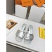 Louis Vuitton Shake Mules 55mm In Silver Metallic Lambskin